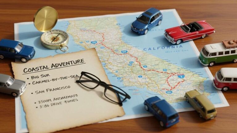 Планирование поездки на арендованном автомобиле